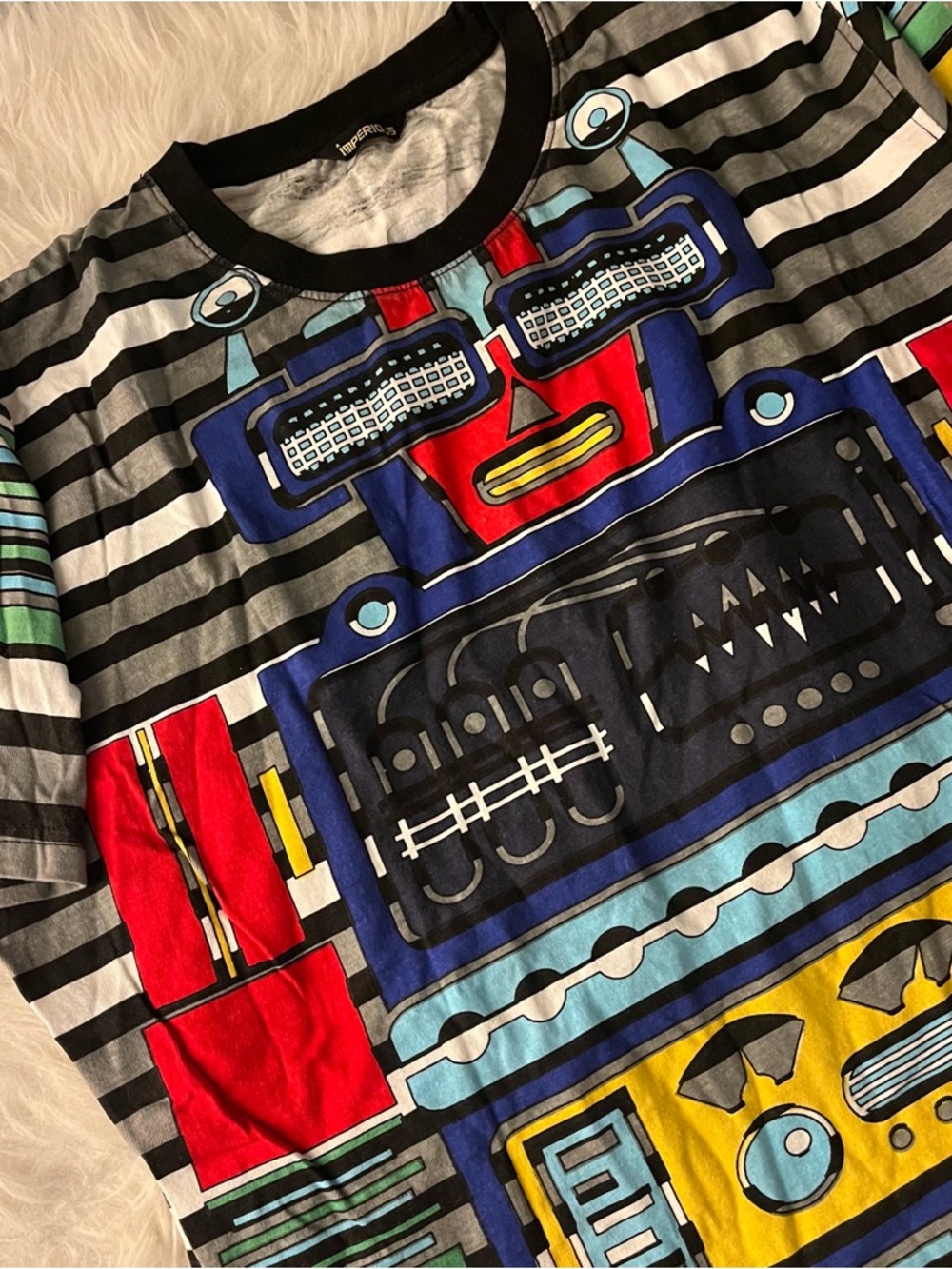 Vintage 90s AOP Robot Motif Shirt Maximalism